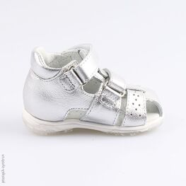 022102-23 Туфли летние для девочки серебрист. фото №2