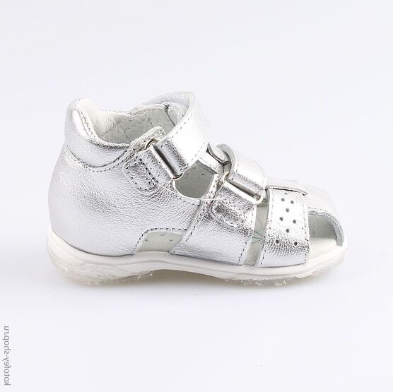 022102-23 Туфли летние для девочки серебрист. фото №2