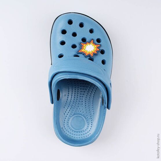 325072-02 Сабо пляжные с LED-подсветкой для мальчики светло-синий фото №4