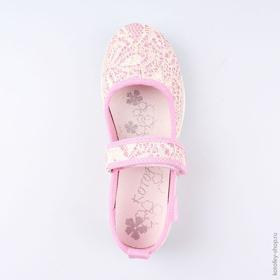 531056-72 Текстильная обувь для девочки розовый фото №4