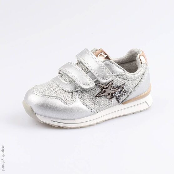 344236-72 Кроссовки для девочки серебрист.