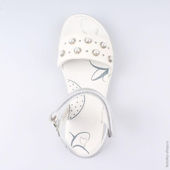 522134-22 Босоножки для девочки бел-срб фото №4