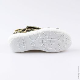 421047-11 Сандалии текстильные для мальчики оли-зел фото №3