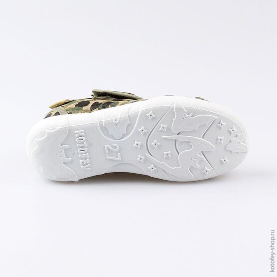 421047-11 Сандалии текстильные для мальчики оли-зел фото №3