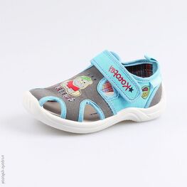 221055-11 Сандалии текстильные для мальчики гол-сер