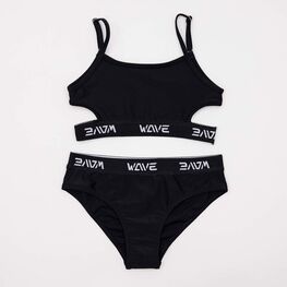 07852087-40 Детский раздельный купальник Спорт черный для девочки черный