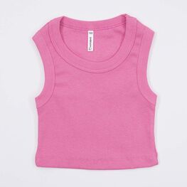 07854052-40 Майка-топ в рубчик для девочки розовый для девочки розовый