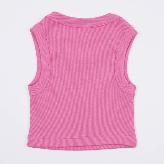 07854052-40 Майка-топ в рубчик для девочки розовый для девочки розовый фото №2