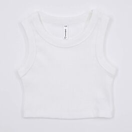 07854052-42 Майка-топ в рубчик для девочки белый для девочки белый