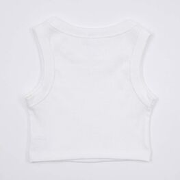 07854052-42 Майка-топ в рубчик для девочки белый для девочки белый фото №2