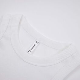 07854052-42 Майка-топ в рубчик для девочки белый для девочки белый фото №3