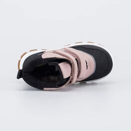 154021-52 Зимние ботинки для девочки для девочки розовый + черный фото №4