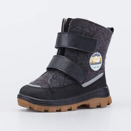 157014-41 Черные валенки для мальчика 1936 для мальчики серый + черный