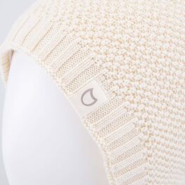 07811982-40 Шапка вязаная Гномик бежевый для девочки бежевый фото №3