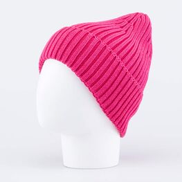 07811984-41 Шапка с отворотом для девочки ярко-розовый для девочки розовый