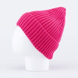 07811984-41 Шапка с отворотом для девочки ярко-розовый для девочки розовый фото №2