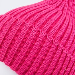 07811984-41 Шапка с отворотом для девочки ярко-розовый для девочки розовый фото №3