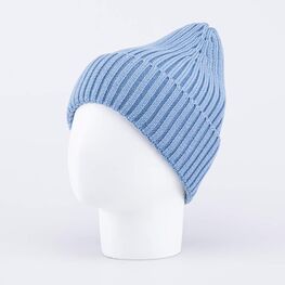 07811984-42 Шапка с отворотом для мальчика голубой для девочки голубой