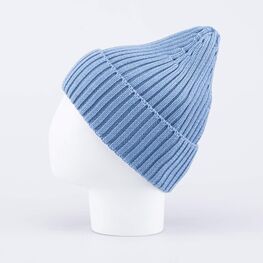 07811984-42 Шапка с отворотом для мальчика голубой для девочки голубой фото №2