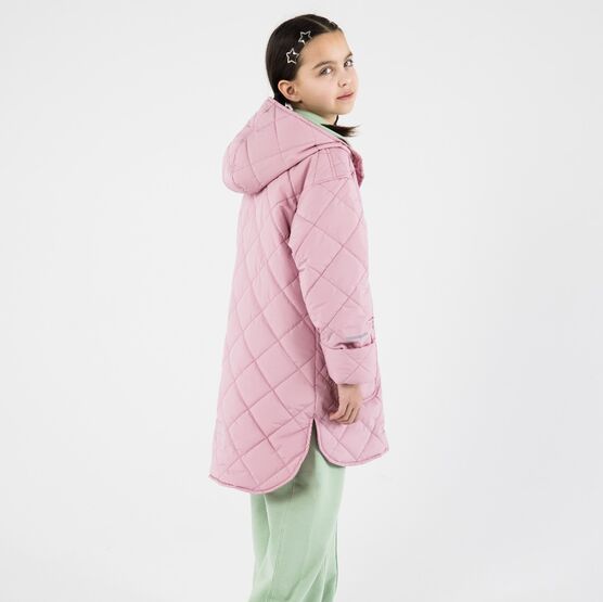 07857063-40 Утепленное пальто для девочки для девочки розовый фото №2