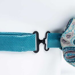 03715011-40 Галстук-бабочка для мальчика Бирюзовый для мальчики бирюзовый фото №2