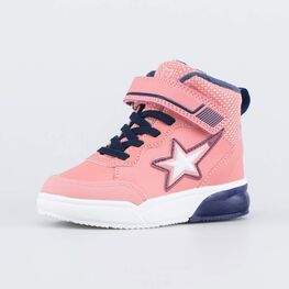 354063-32 Утепленные ботинки с LED Звезда для девочки розовый