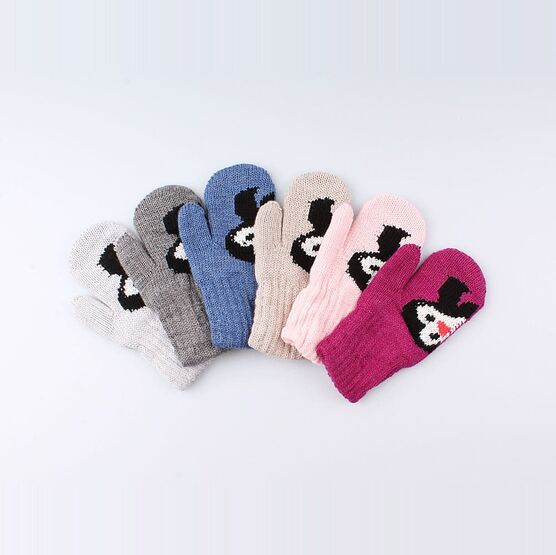 07021129-40 Варежки детские двухслойные бежевые для универсальные бежевый