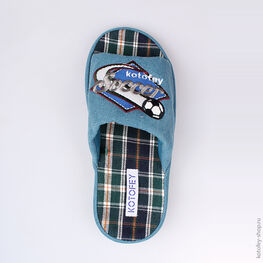 531021-11 Тапочки голубые для мальчики голубой фото №4