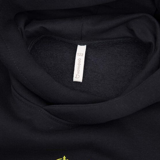 07764065-40 Костюм худи + брюки с начесом черный для универсальные черный фото №4