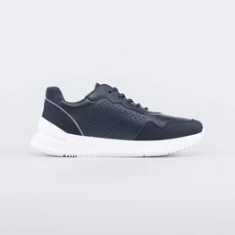 732350-22 Кожаные полуботинки на шнурках для мальчики синий фото №2