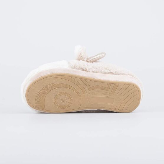 731160-11 Пушистые тапочки для подростков Олени для девочки бежевый фото №3