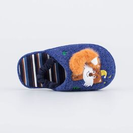 331292-11 Домашние детские тапочки для мальчики синий фото №4