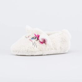 531347-11 Пушистые детские тапочки Зайка для девочки бежевый