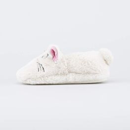 531347-11 Пушистые детские тапочки Зайка для девочки бежевый фото №2