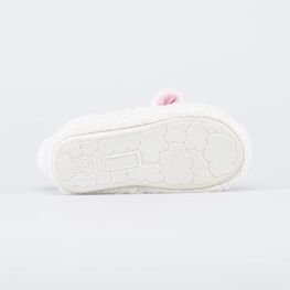 531347-11 Пушистые детские тапочки Зайка для девочки бежевый фото №3