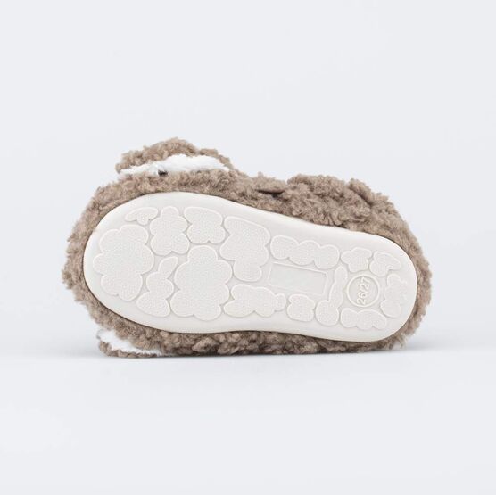 531349-11 Пушистые детские тапочки Щенок для мальчики коричневый фото №3