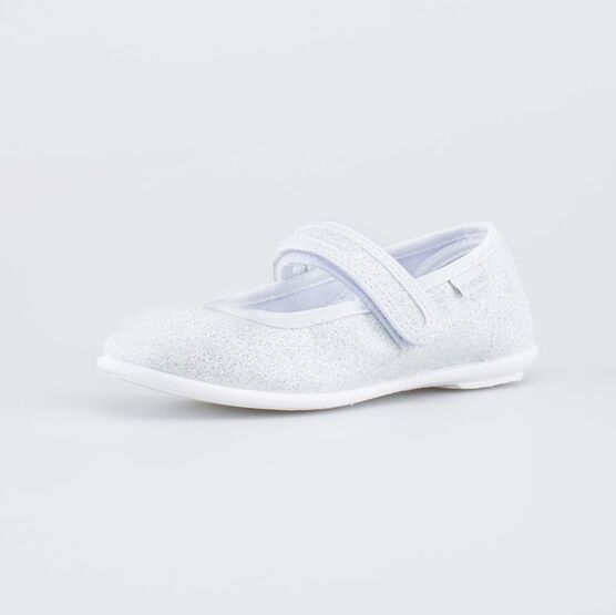 531352-71 Текстильные туфли для девочки Серебро для девочки белый,серебро