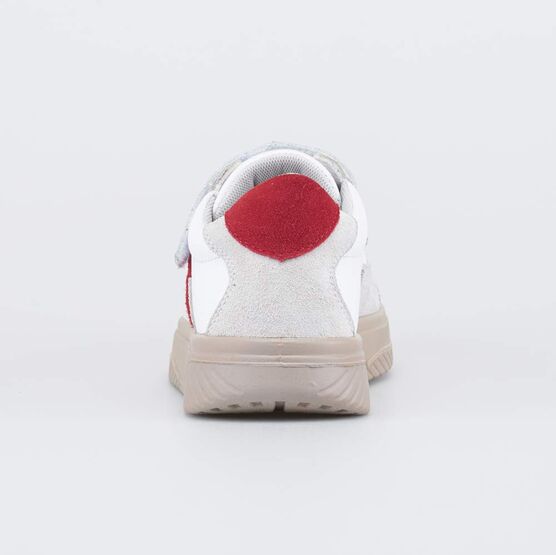 532356-11 Кожаные полуботинки-кеды для девочки для девочки белый,серый фото №5