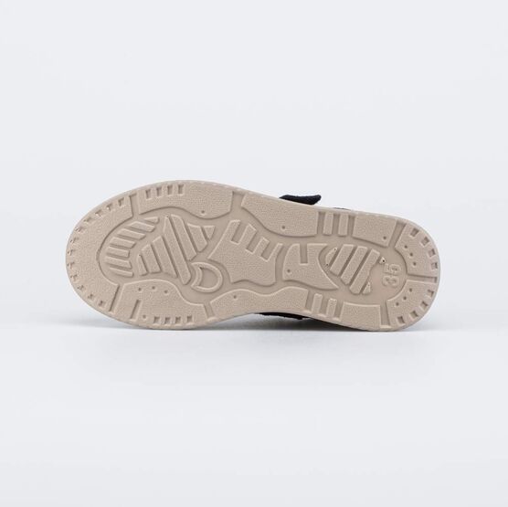 532356-12 Кожаные полуботинки-кеды для девочки для девочки черный,бежевый фото №3