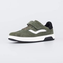 532363-11 Велюровые кеды для мальчика оливковые для мальчики оливковый