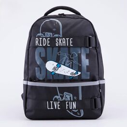 02704390-40 Рюкзак школьный черный (15+) для мальчики черный