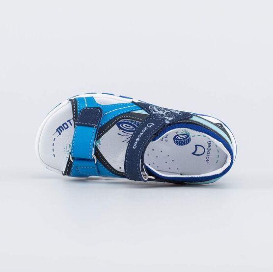324051-24 Сандалии на липучках для мальчики синий фото №4