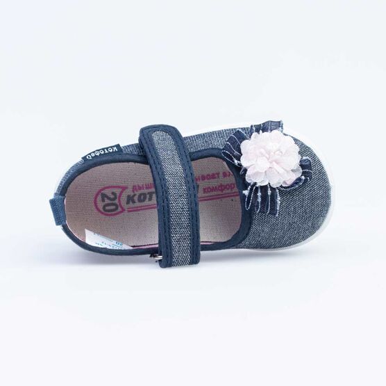 131145-12 Текстильная обувь для девочки светло-синий фото №4