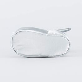 001107-47 Теплые меховые пинетки на липучке для девочки серебристый фото №3