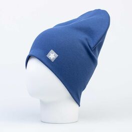 07711653-40 Хлопковая шапка-бини Синий для мальчики синий