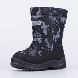 264034-41 Дутики для мальчика Динозаврики черный для мальчики черный