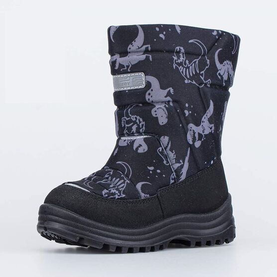 264034-41 Дутики для мальчика Динозаврики черный для мальчики черный