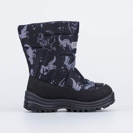 464059-46 Дутики для мальчика Динозаврики черный для мальчики черный фото №2