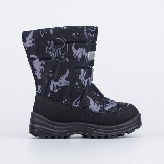 464059-46 Дутики для мальчика Динозаврики черный для мальчики черный фото №2