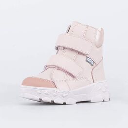 152360-41 Зимние ботинки на липучках для девочки для девочки розовый
